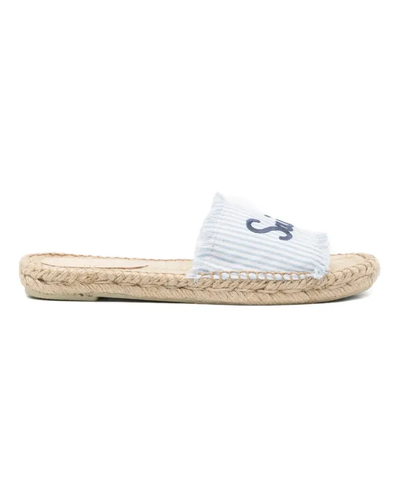 MC2 Saint Barth Luz Fringe logo-embroidered sandals - Blau Blau