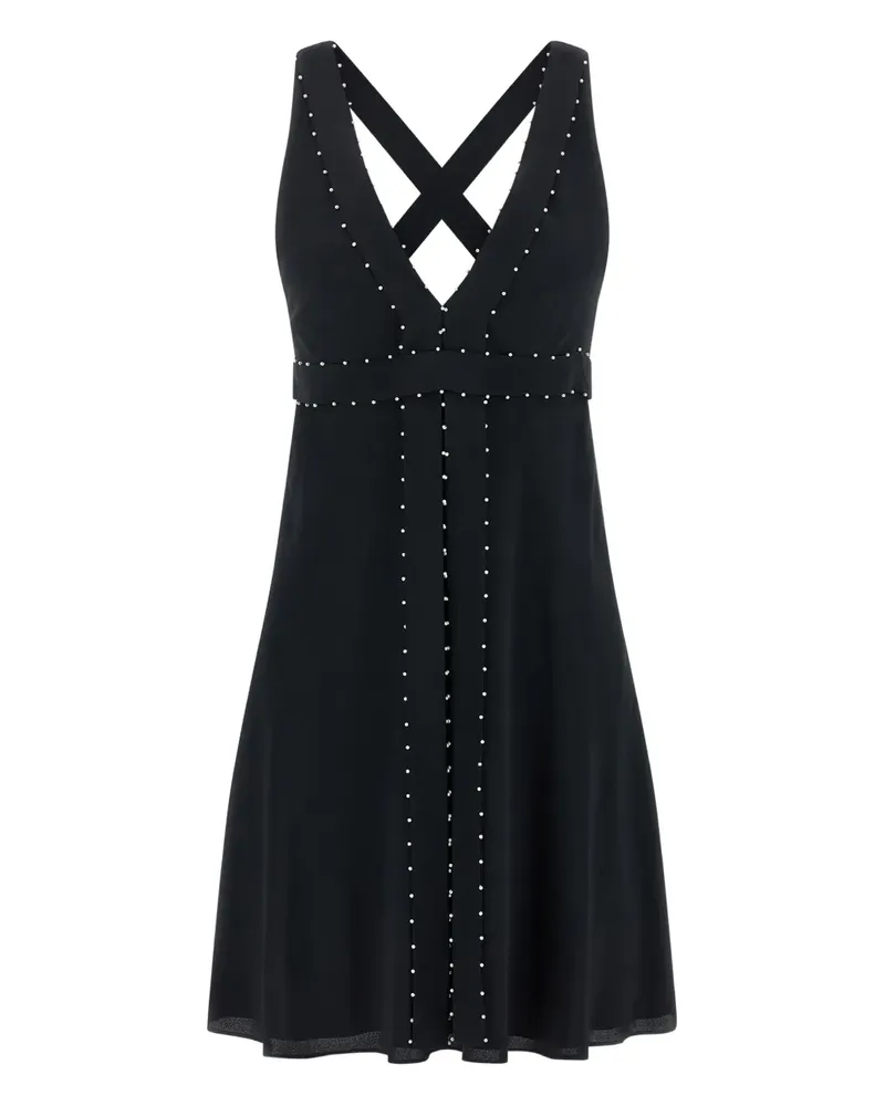 Giovanni Bedin pearl-embellished V-neck dress - Schwarz Schwarz
