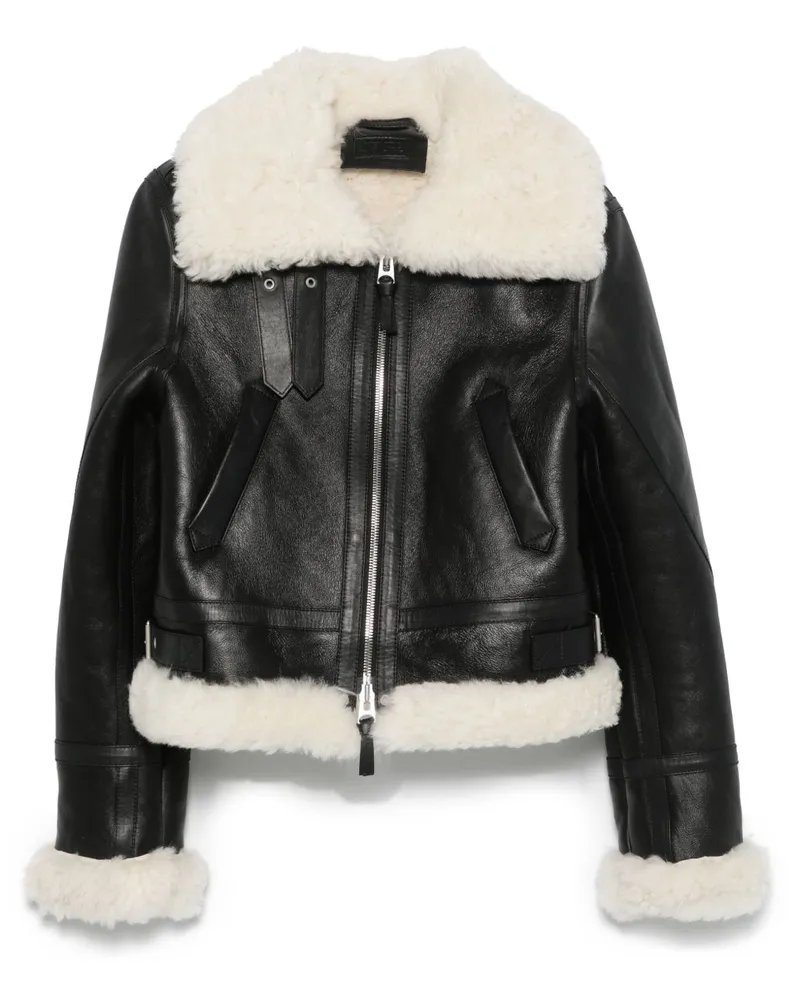 Kenzo Jacke mit Shearling-Besatz - Schwarz Schwarz