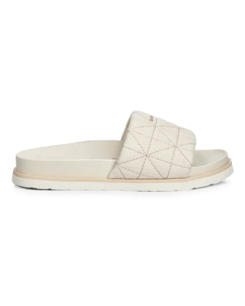 Gant quilted logo-print slides - Nude Nude