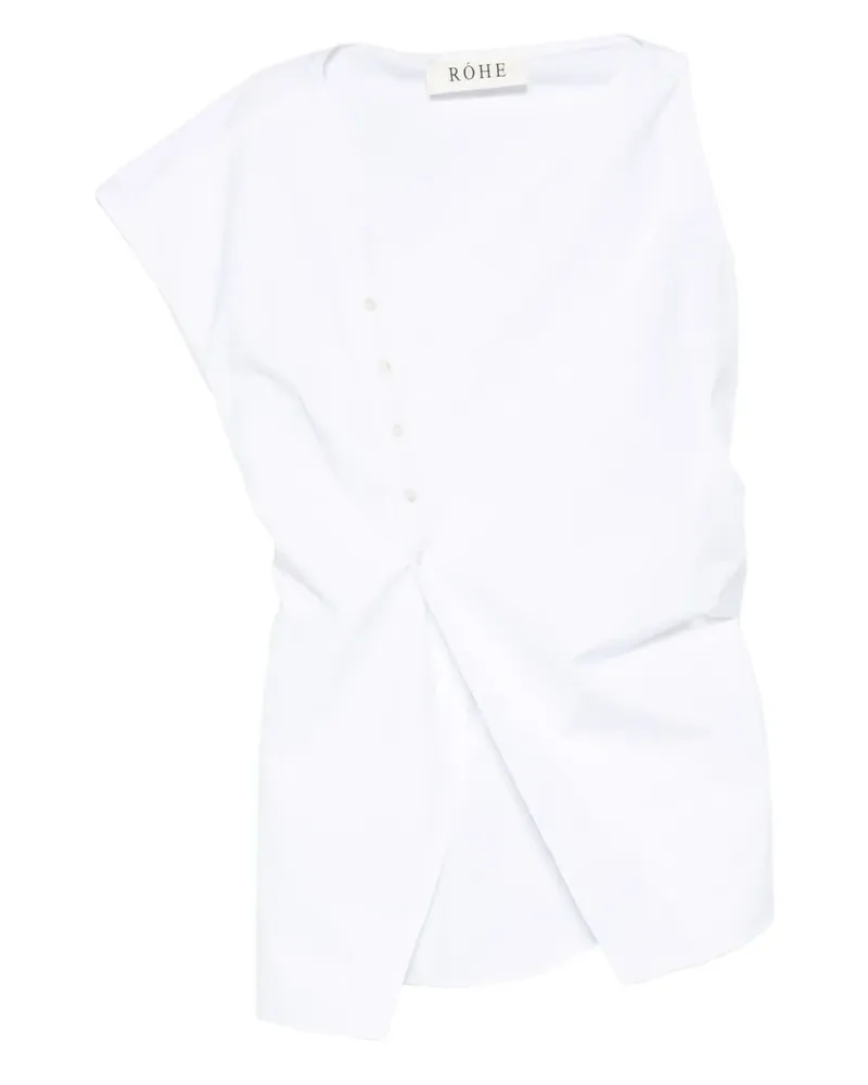 Róhe Asymmetrisches Top mit Drapierung - Weiß Weiß