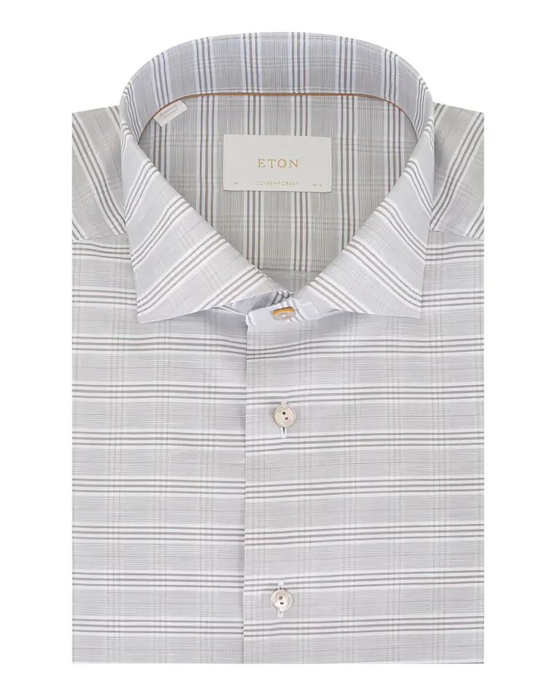 Eton checked shirt - Grau Grau