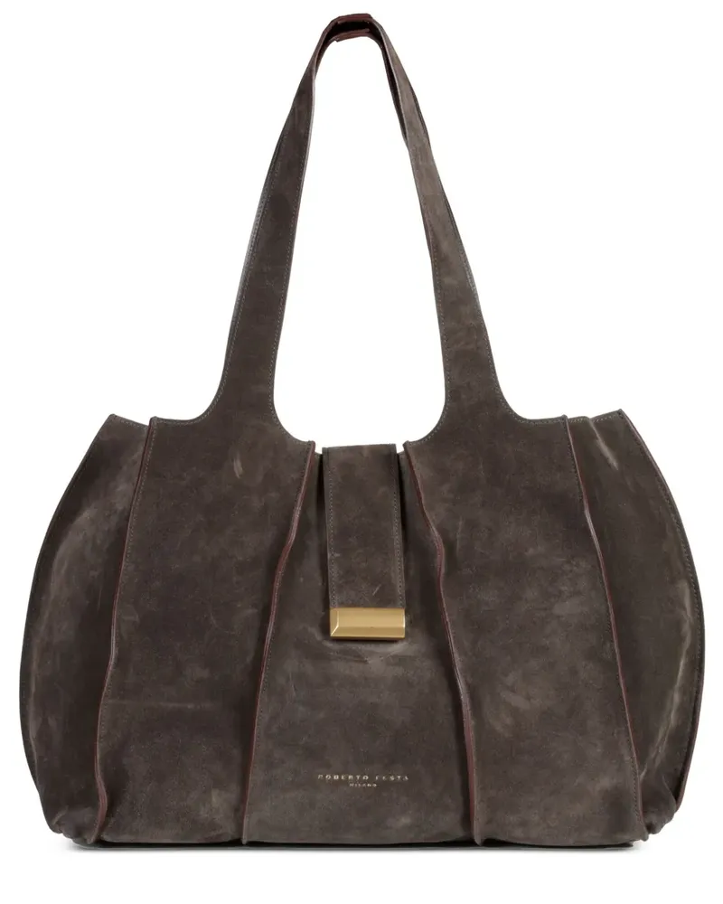 FESTA Milano Große Eloise Schultertasche mit Einsätzen - Braun Braun