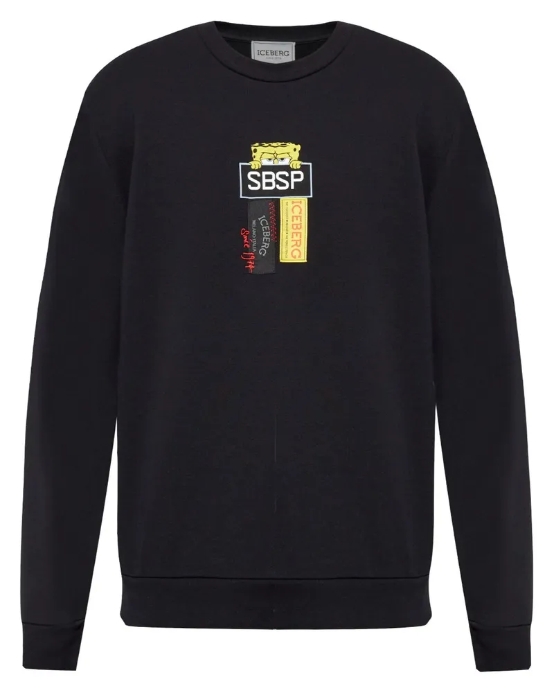Iceberg Sweatshirt mit SpongeBob-Print - Schwarz Schwarz