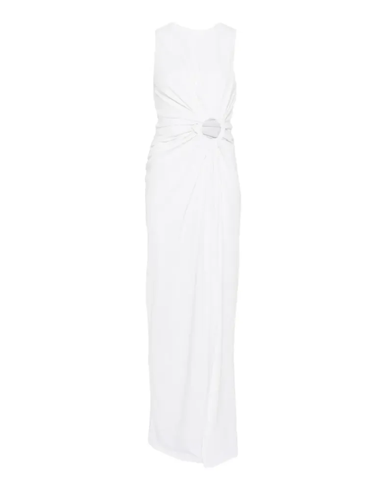 SPORTMAX ring-embellishment maxi dress - Weiß Weiß