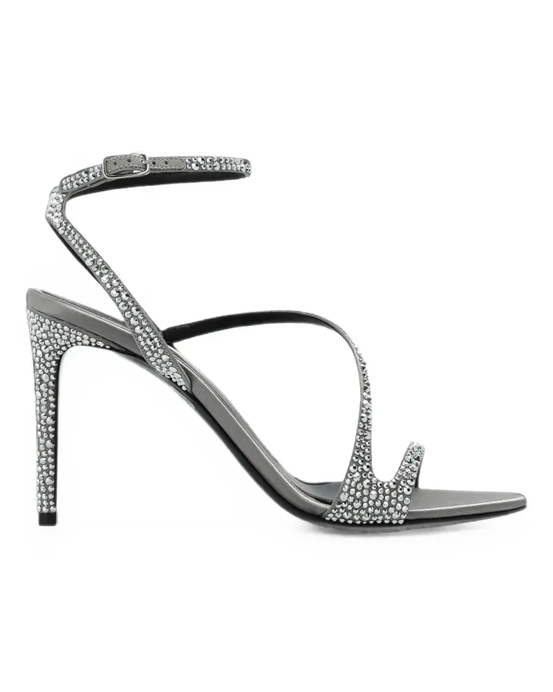 Alexander McQueen crystal-embellished sandals - Grau Grau