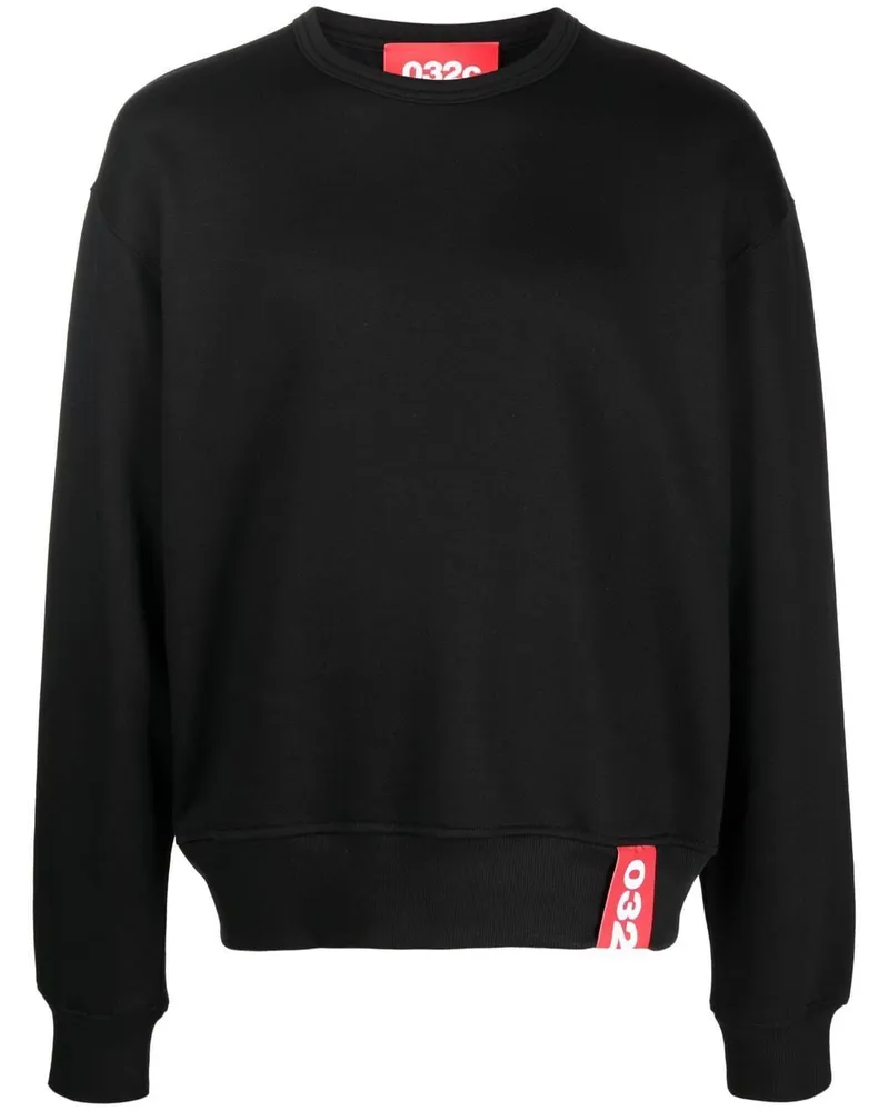 032c Sweatshirt mit Logo-Patch Schwarz