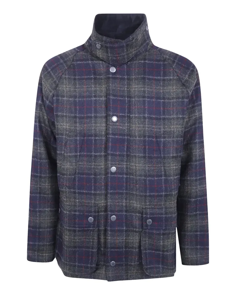 Barbour Bedale Jacke mit Schottenkaro - Blau Blau