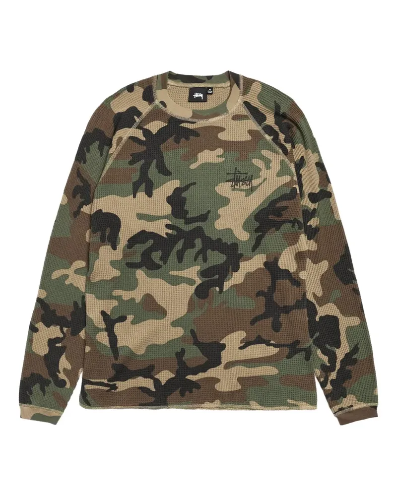 Stüssy raglan camouflage sweater - Grün Grün
