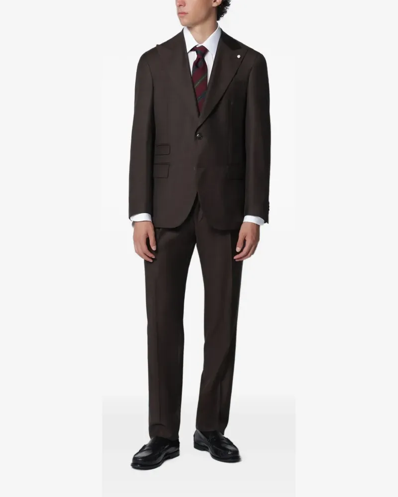 Luigi Bianchi Mantova single-breasted wool suit - Braun Braun