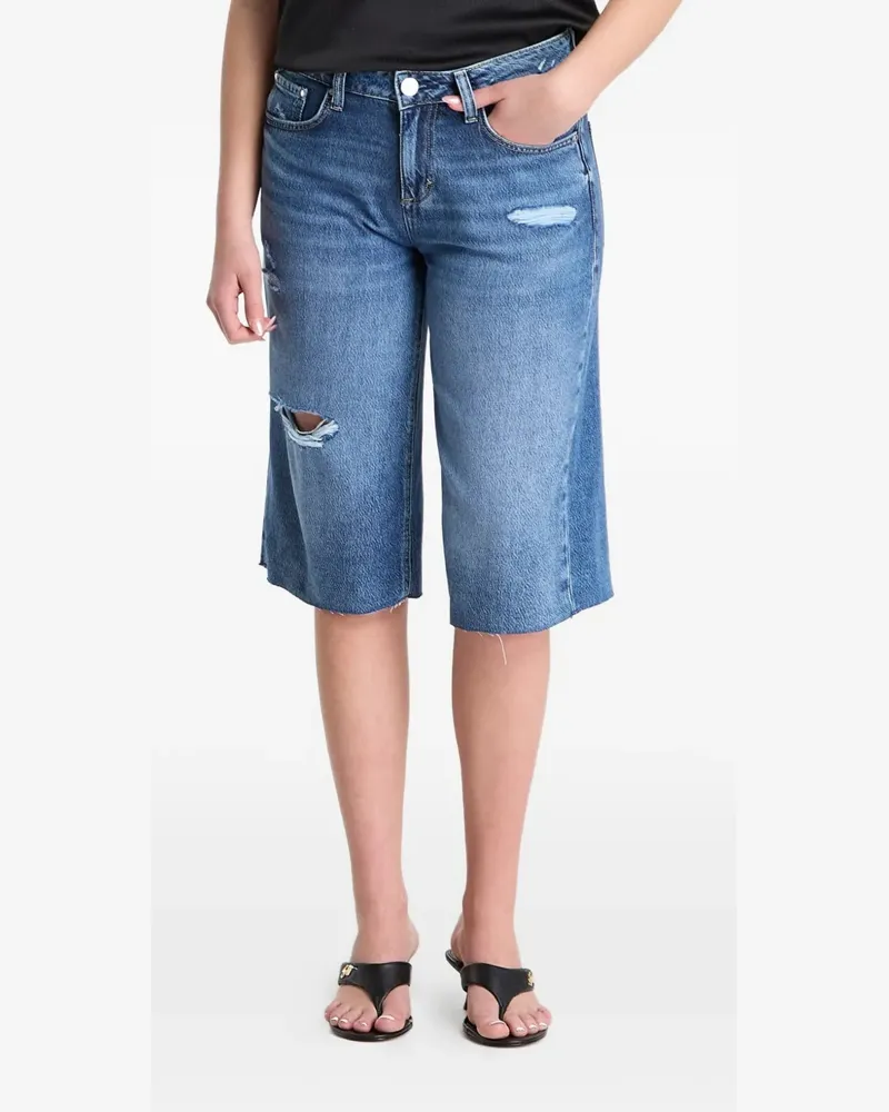 Guess distressed raw-cut shorts - Blau Blau