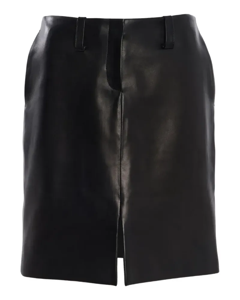 Brandon Maxwell Lex Bleistiftrock aus Leder - Schwarz Schwarz