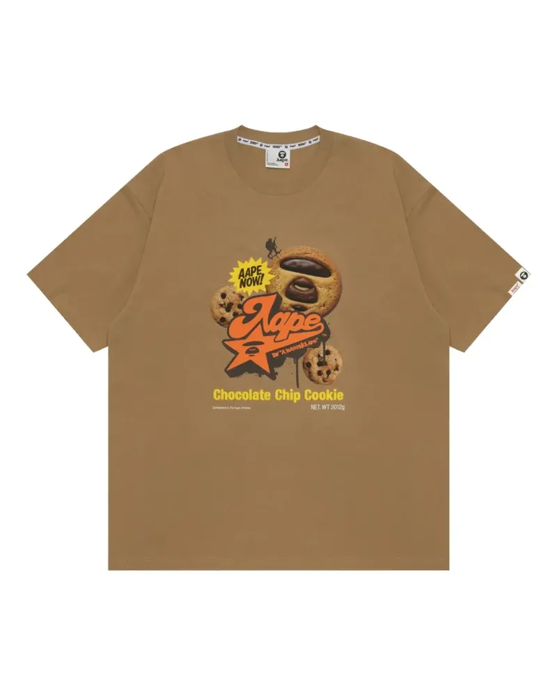 BAPE T-Shirt mit grafischem Print - Braun Braun