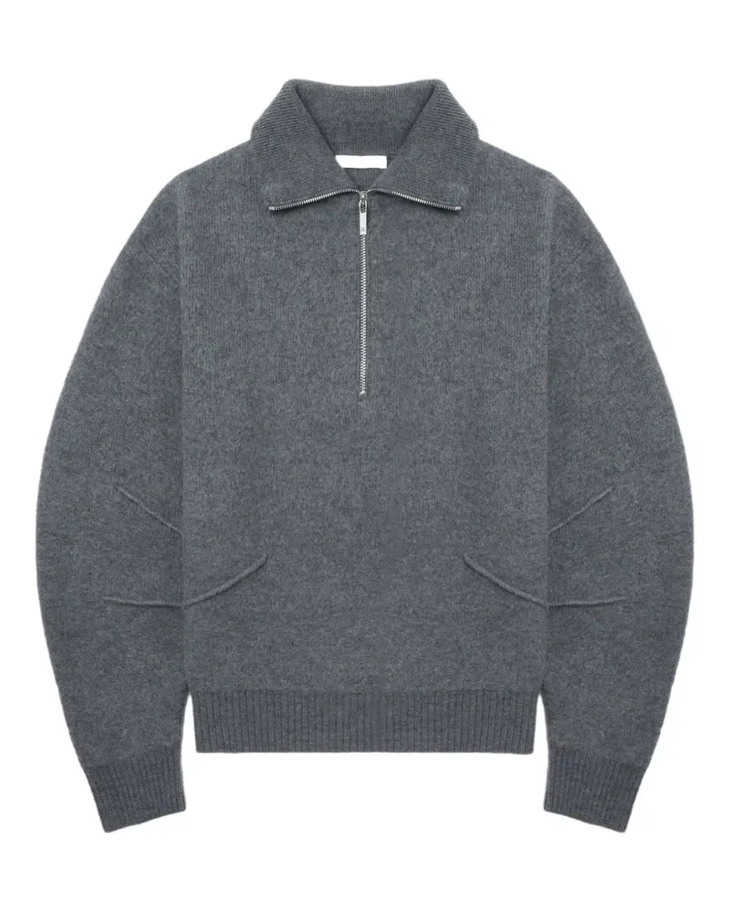 Helmut Lang zip-collar sweater - Grau Grau