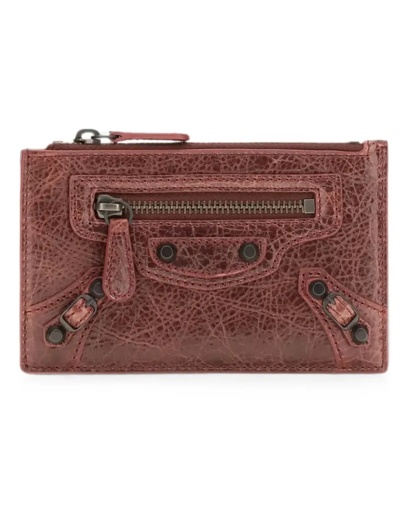 Balenciaga Le City long coin and card holder in berry red - Rot Rot