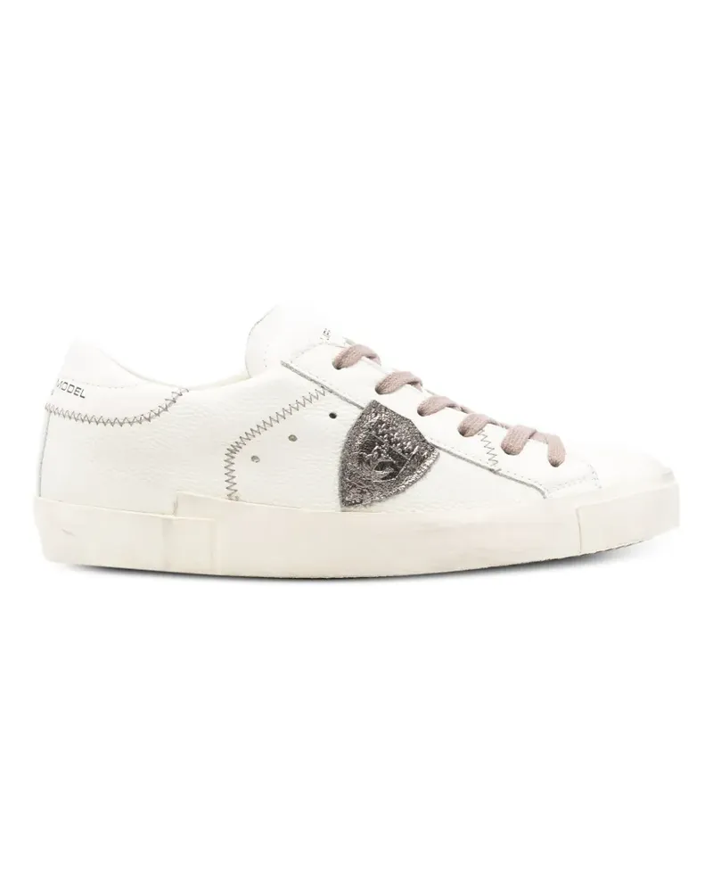 Philippe Model PRSX Low Sneakers mit Logo-Patch - Weiß Weiß
