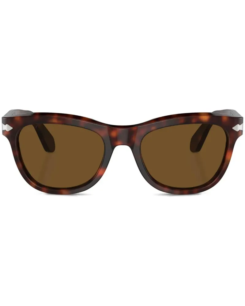 Persol Sonnenbrille mit eckigem Gestell - Braun Braun