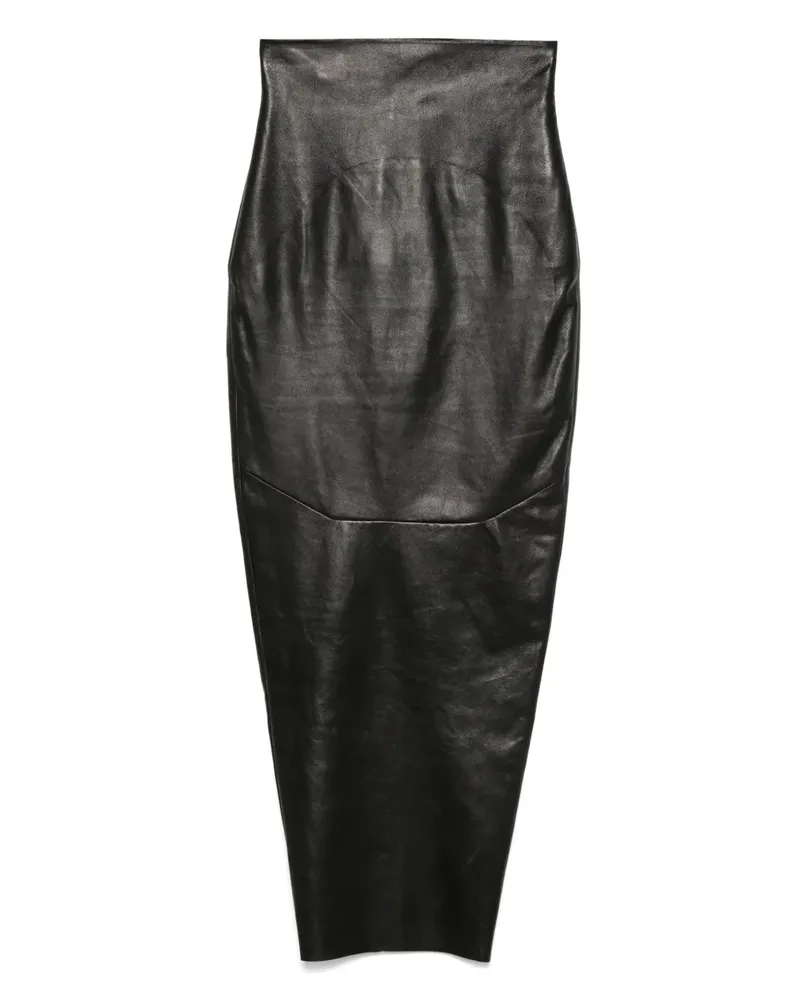 Rick Owens Maxirock aus Faux-Leder - Schwarz Schwarz