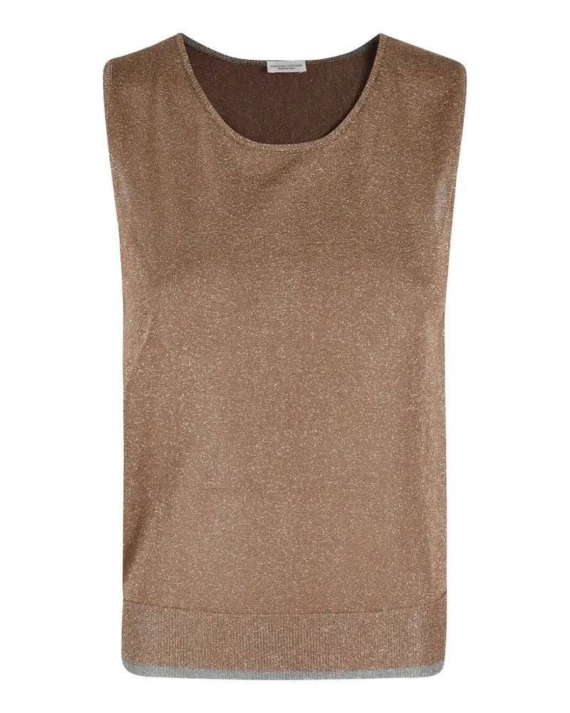 Roberto Collina metallic-effect sleeveless top - Nude Nude