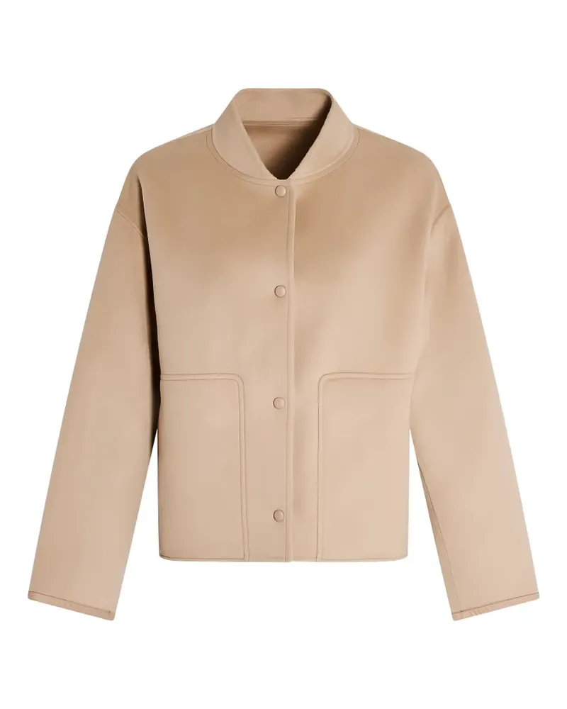 Yves Salomon Bomberjacke mit Druckknöpfen - Nude Nude