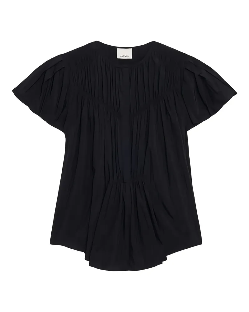 Isabel Marant gathered-sleeve blouse - Schwarz Schwarz
