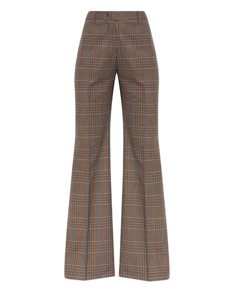 Etro Ausgestellte Hose mit Karomuster - Braun Braun