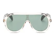 Sunsette transparent-frame geometric-frame sunglasses - Nude