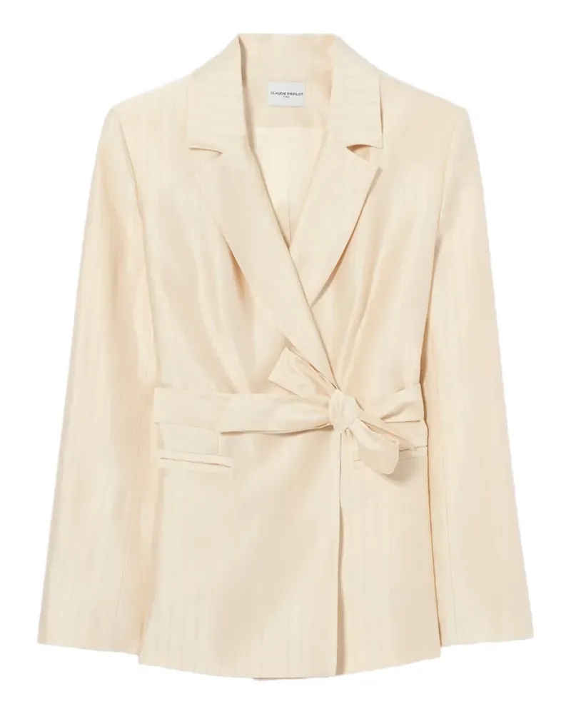 Claudie Pierlot Gestreifter Blazer - Nude Nude