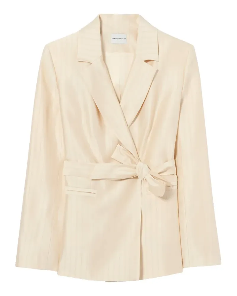 Claudie Pierlot Gestreifter Blazer - Nude Nude