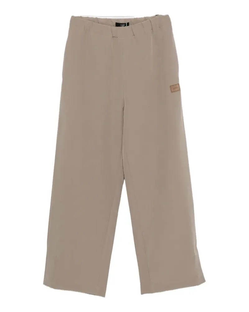 Amiri elasticated-waistband logo-patch trousers - Nude Nude