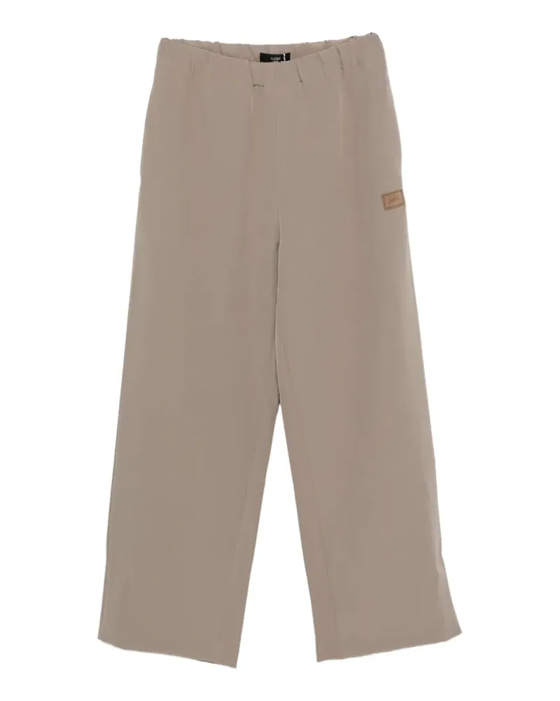 Amiri elasticated-waistband logo-patch trousers - Nude Nude