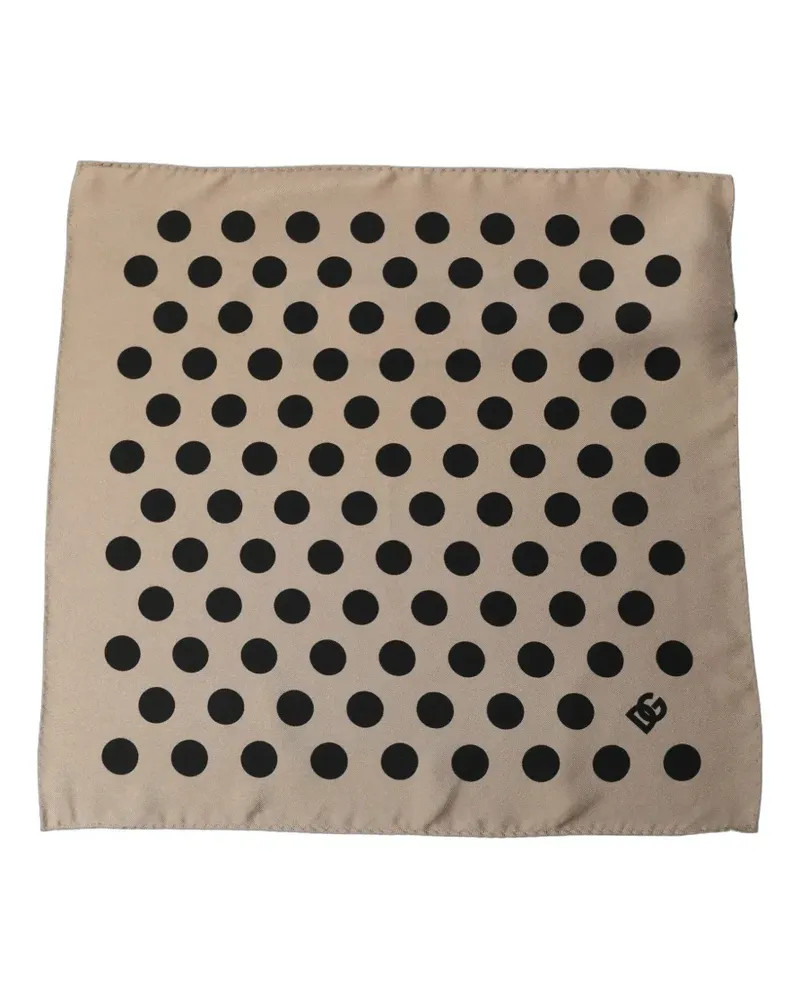 Dolce & Gabbana polka-dot silk scarf - Nude Nude