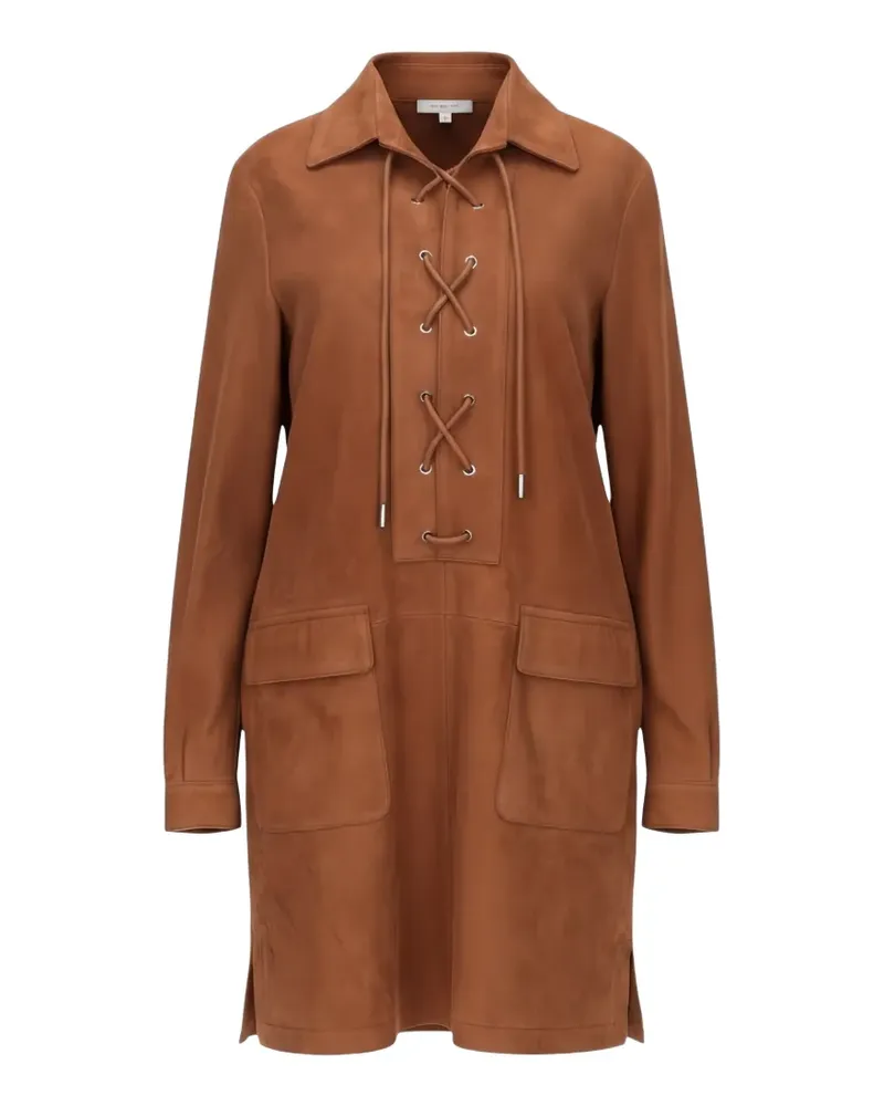 Isaia Minikleid mit Schnürung - Braun Braun