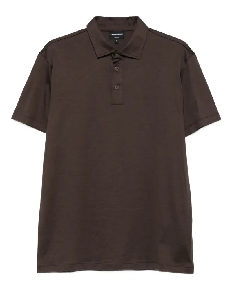Giorgio Armani Poloshirt mit Knopfleiste - Braun Braun