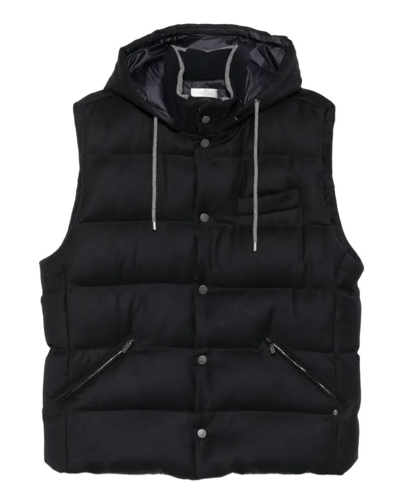PANICALE Cashmere Gefütterte Kapuzenjacke - Blau Blau