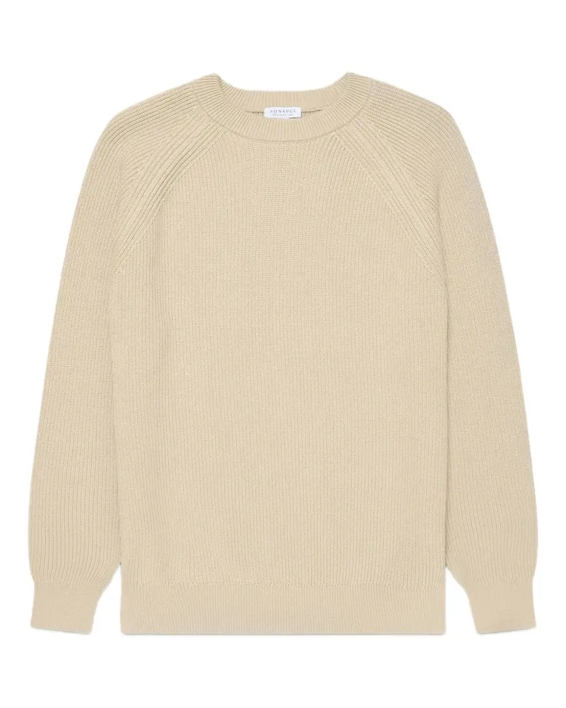 Sunspel Gerippter Strickpullover - Nude Nude