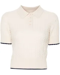 Sandro Gestricktes Poloshirt Nude