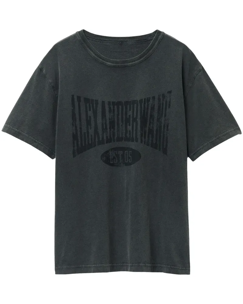 Alexander Wang T-Shirt mit Logo-Print - Schwarz Schwarz