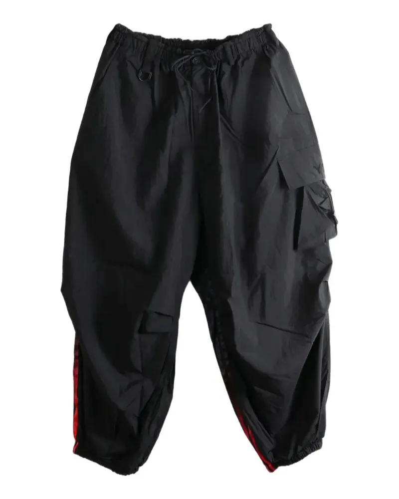 Y-3 side-stripe wide-leg track pants - Schwarz Schwarz