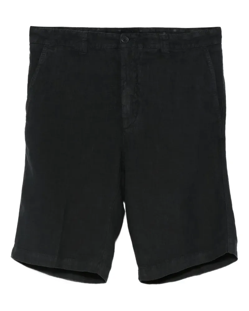 120% Lino Flache Leinenshorts - Blau Blau