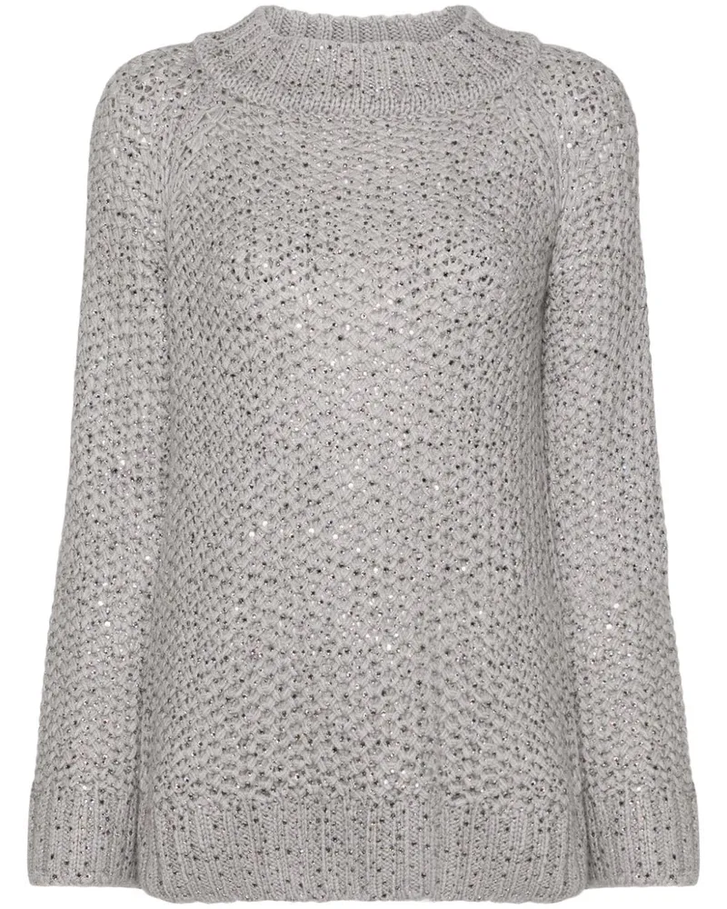 Ermanno Scervino crystal-embellished Pullover Grau