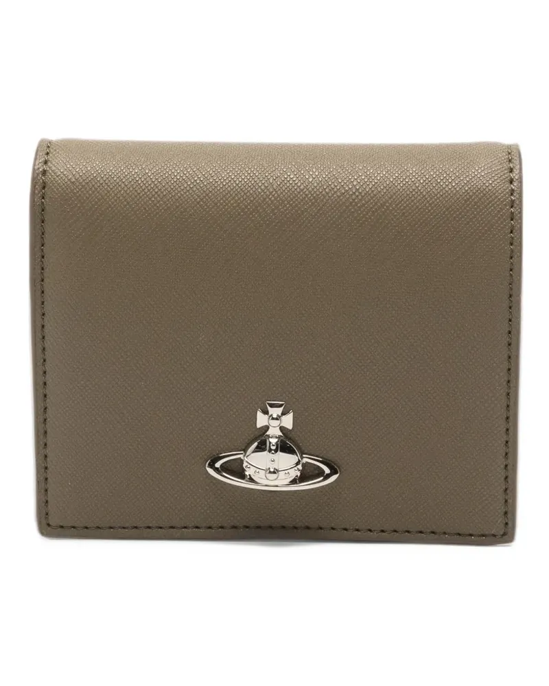 Vivienne Westwood Orb-plaque saffiano-effect wallet - Nude Nude