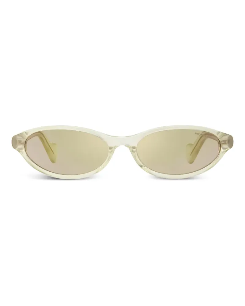 Moncler oval-frame sunglasses - Nude Nude