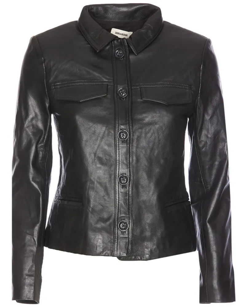 Zadig & Voltaire Liam Jacke aus Leder - Schwarz Schwarz