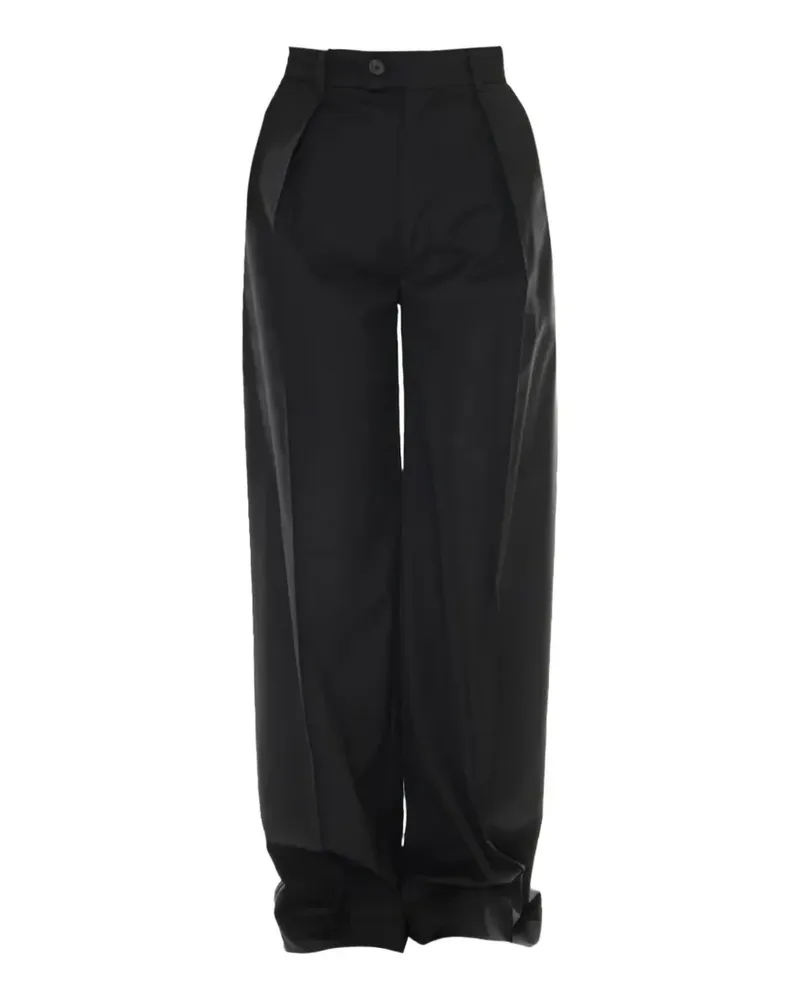 LARDINI pleated wide-leg trousers - Schwarz Schwarz
