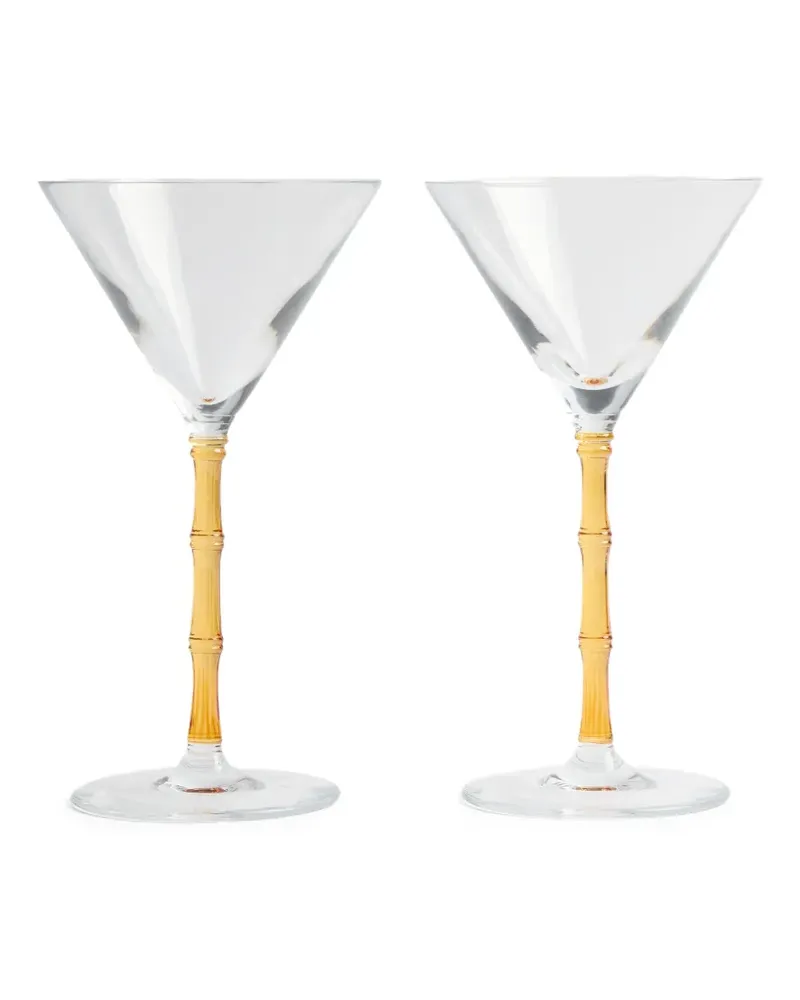 La DoubleJ Bamboo Martini Gläser (2er-Set) - Gelb Gelb
