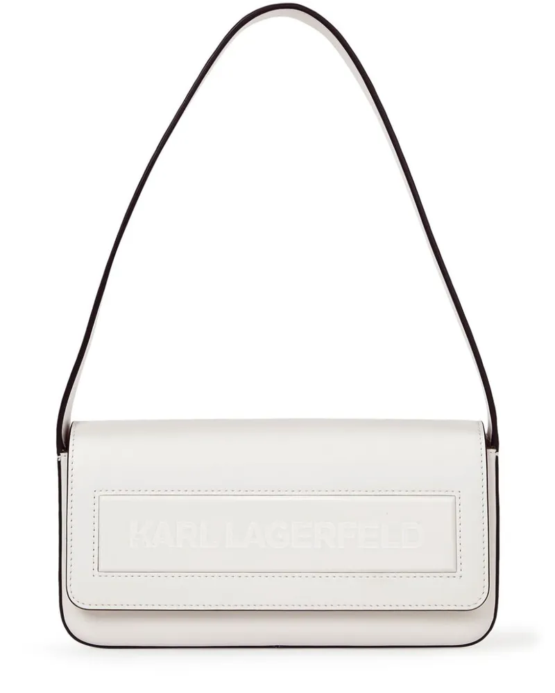 Karl Lagerfeld Mittelgroße Icon K Schultertasche - Weiß Weiß