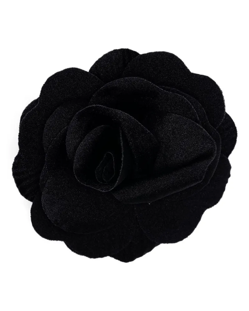 Philosophy Di Lorenzo Serafini Brosche mit Blumenapplikation Schwarz