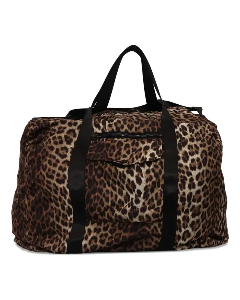 P.A.R.O.S.H. Reisetasche mit Leoparden-Print - Braun Braun