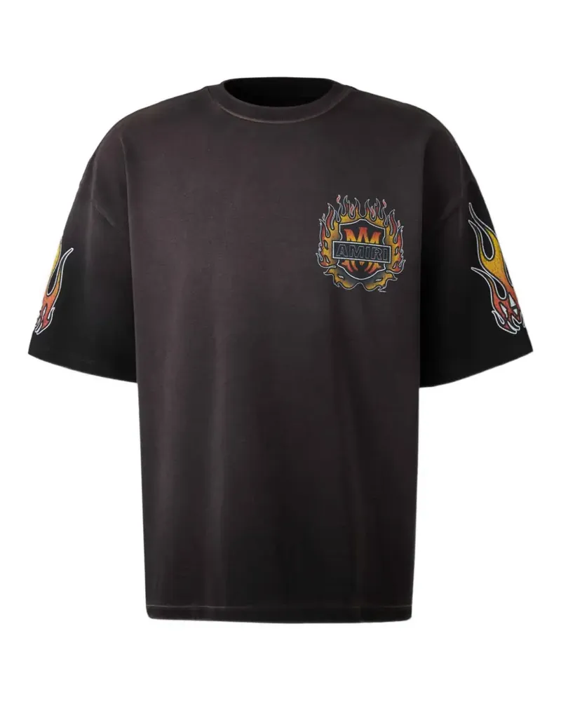 Amiri Ma Flames T-Shirt mit grafischem Print - Schwarz Schwarz